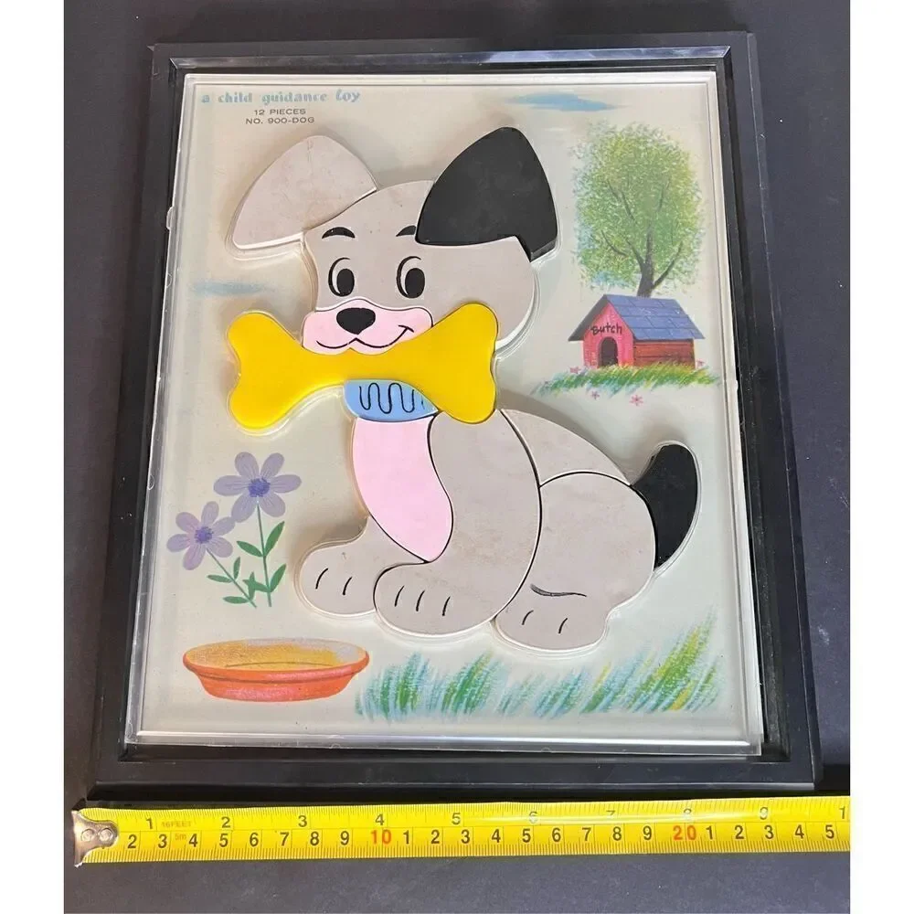 Vintage 1960’s Dog No. 900 A Child Guidance Toy Magnetic Jigsaw Puzzle 12 Pieces